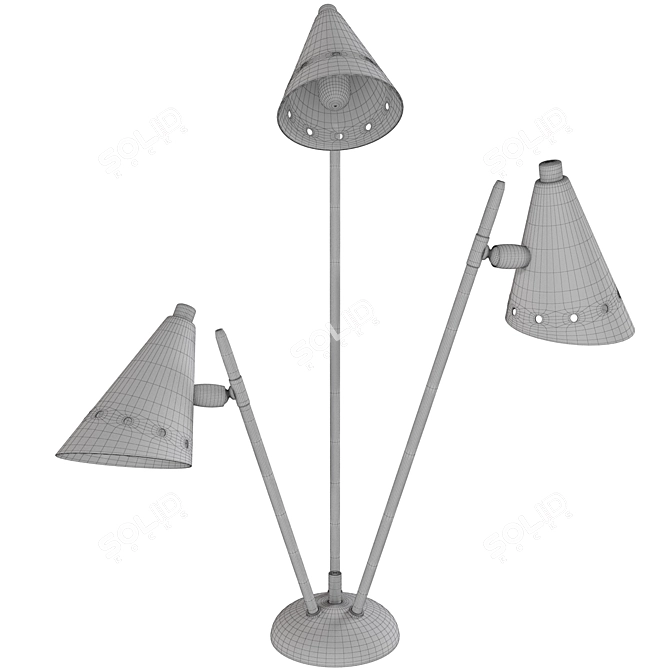 Italian Design Table Lamp Set 3D model image 3