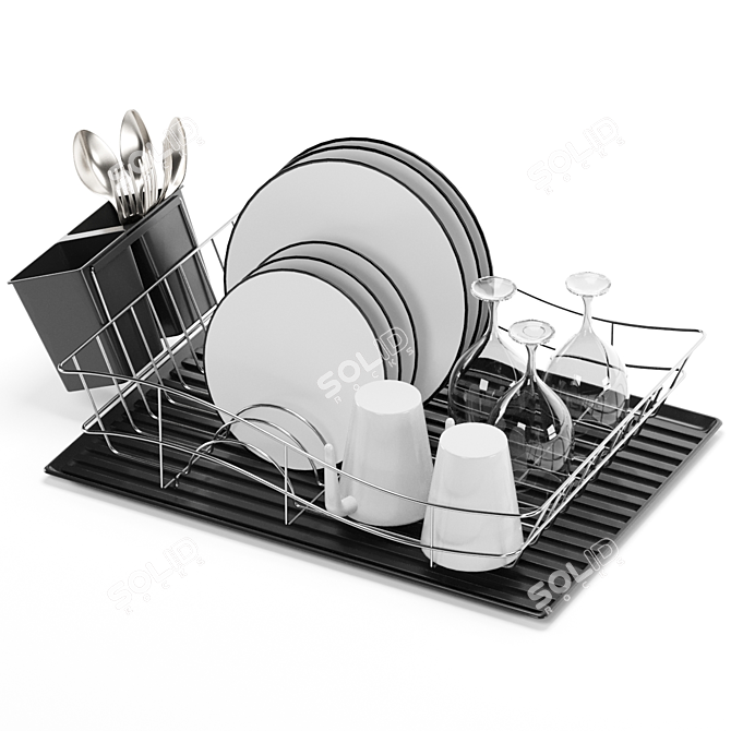 Tower Essentials Dish Drainer Set 3D model image 1