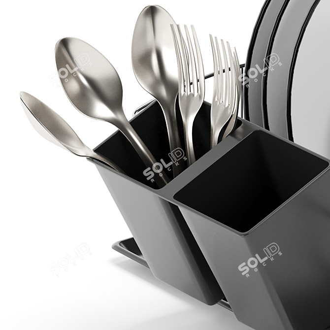 Tower Essentials Dish Drainer Set 3D model image 3