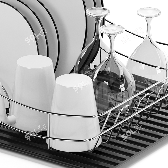 Tower Essentials Dish Drainer Set 3D model image 4