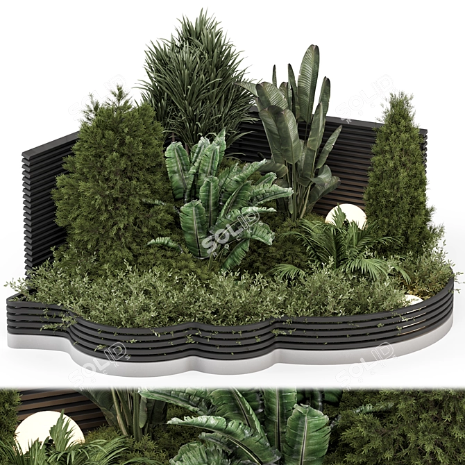 Creative Outdoor Greenery Set 1337 3D model image 1