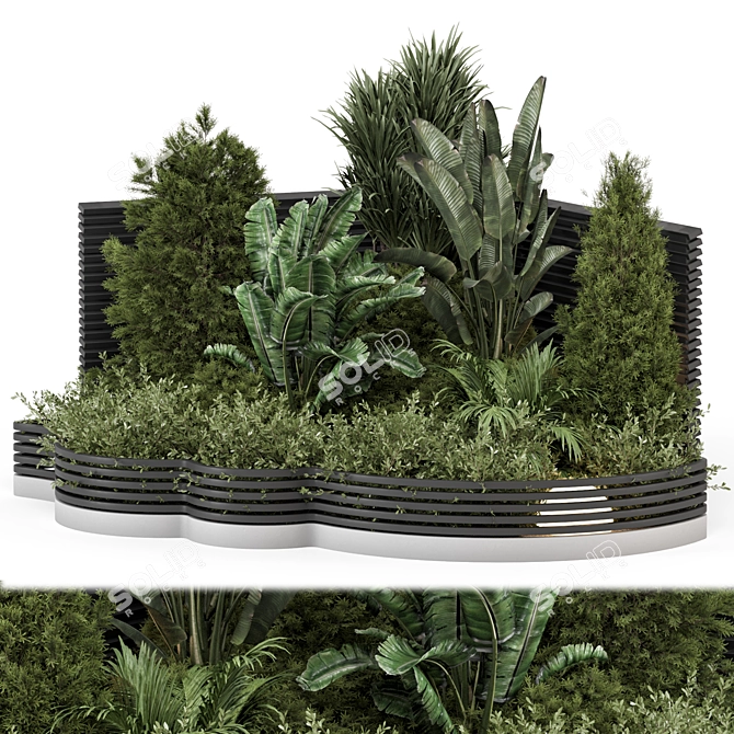 Creative Outdoor Greenery Set 1337 3D model image 2