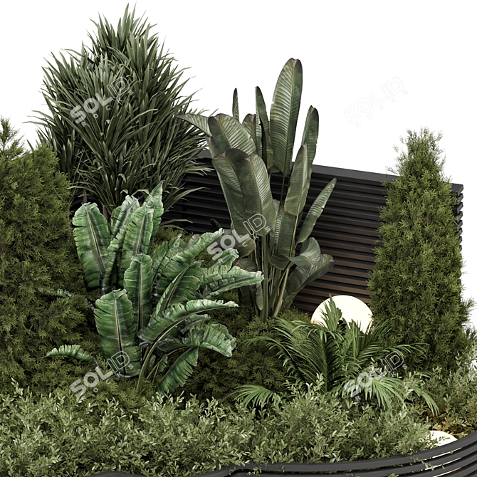 Creative Outdoor Greenery Set 1337 3D model image 3