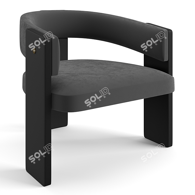 Elegant Trussardi Casa Fence Armchair 3D model image 2