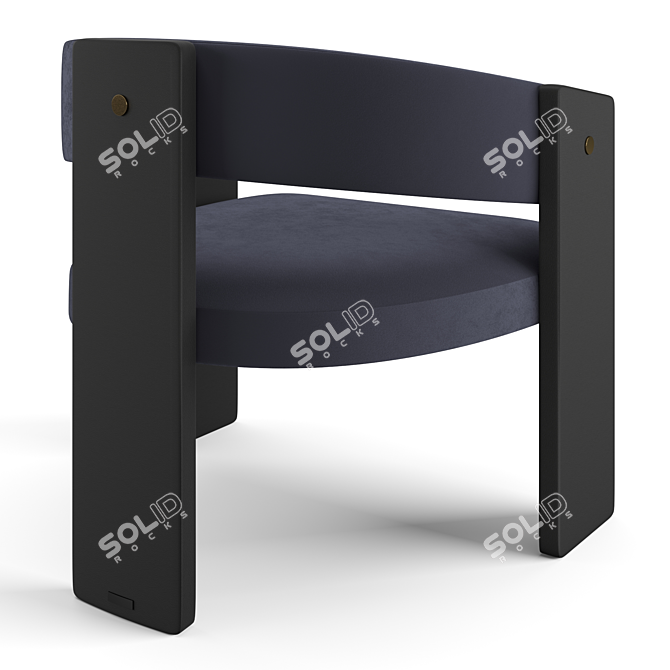 Elegant Trussardi Casa Fence Armchair 3D model image 5