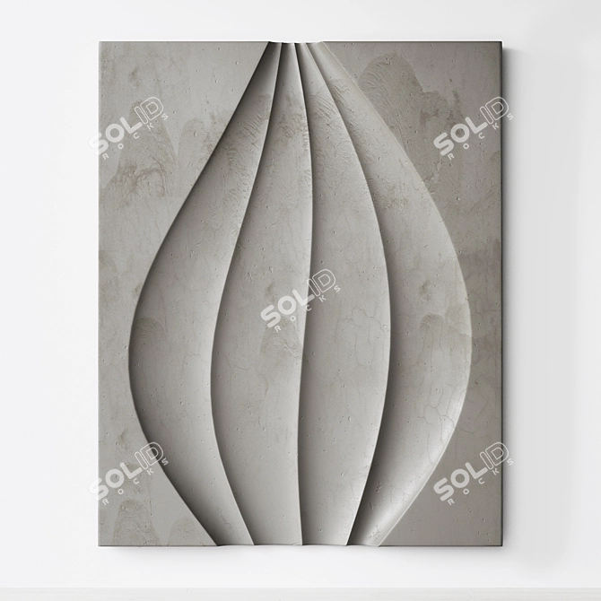 Abstract Relief Composition. Customizable. 3D model image 1