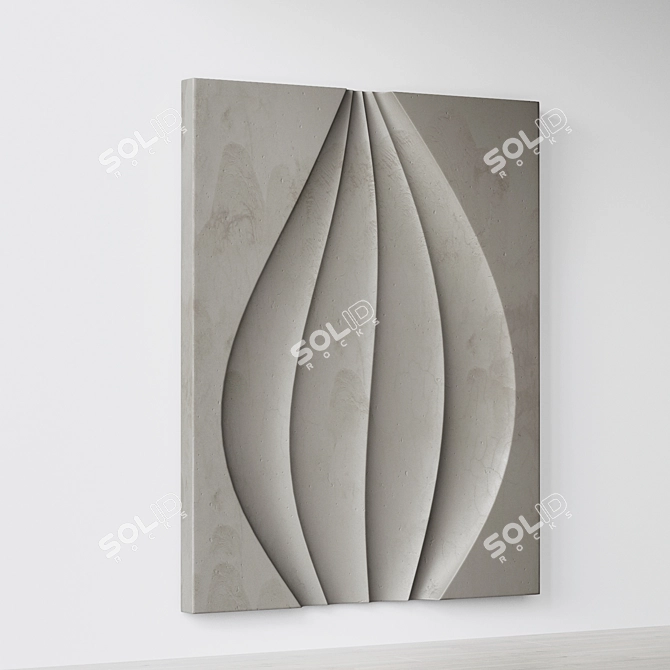 Abstract Relief Composition. Customizable. 3D model image 2