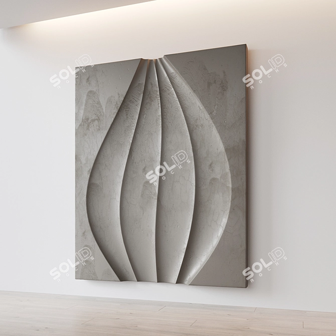 Abstract Relief Composition. Customizable. 3D model image 3