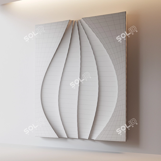 Abstract Relief Composition. Customizable. 3D model image 4