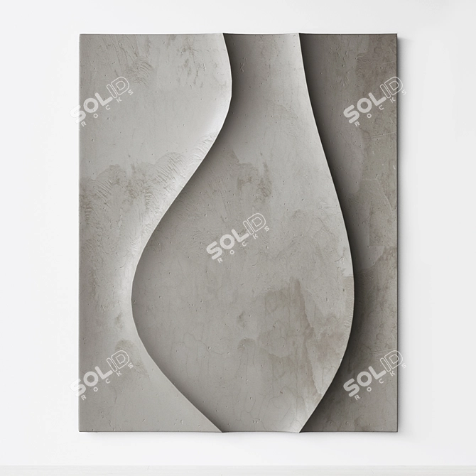  Abstract Relief Wall Art A 3D model image 1