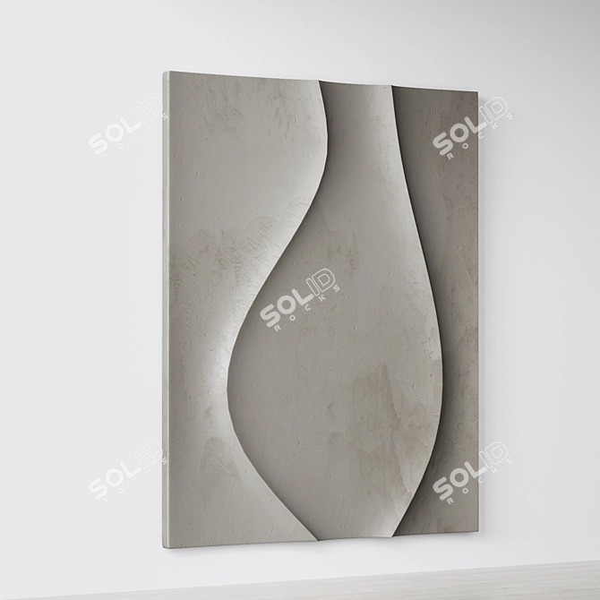  Abstract Relief Wall Art A 3D model image 2