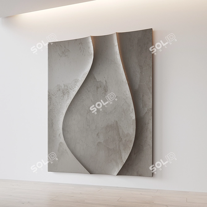  Abstract Relief Wall Art A 3D model image 3