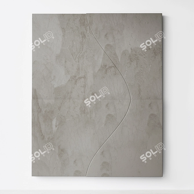 Abstract Relief Composition. Editable. 3D model image 1