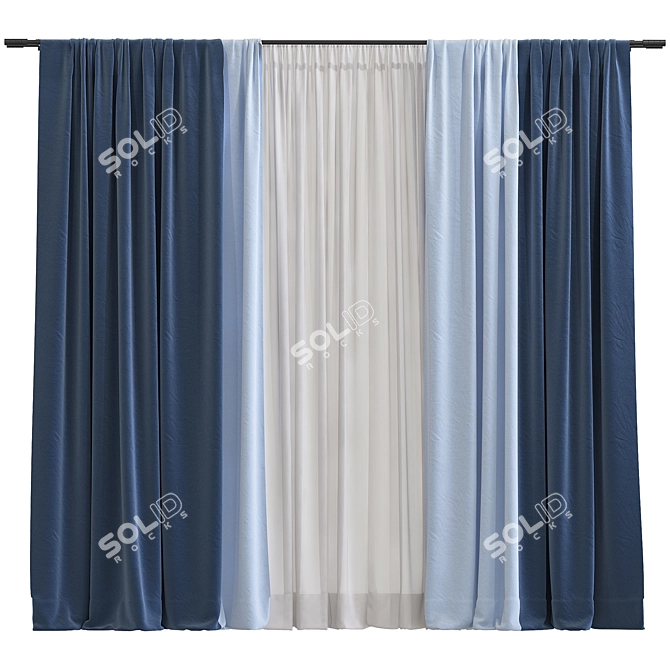 Refined Curtain Design№264 3D model image 1