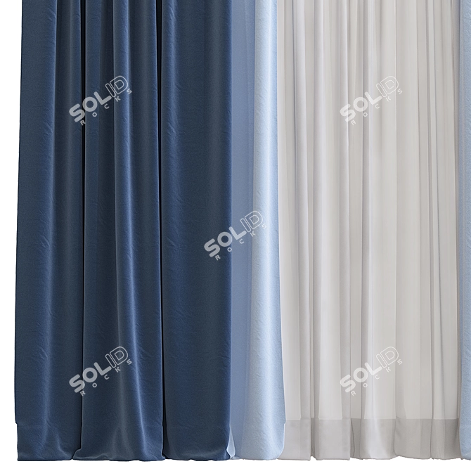 Refined Curtain Design№264 3D model image 2