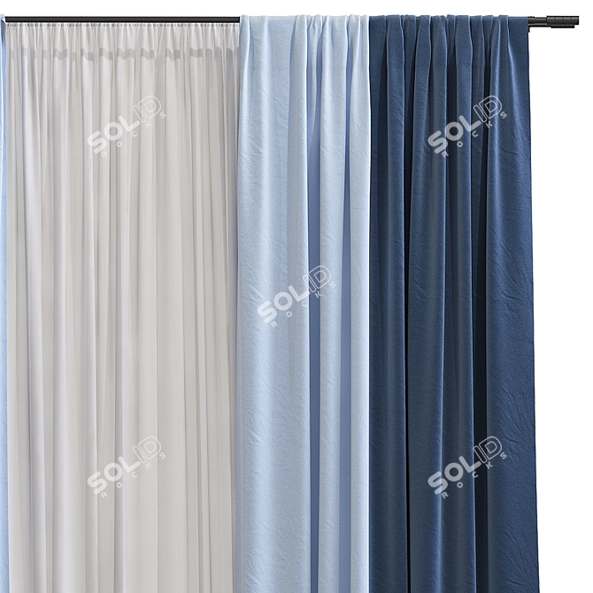 Refined Curtain Design№264 3D model image 3