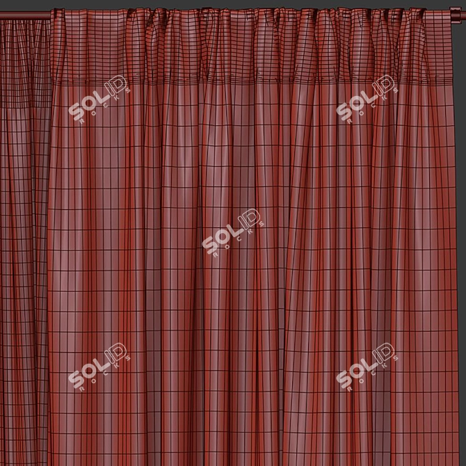 Refined Curtain Design№264 3D model image 5