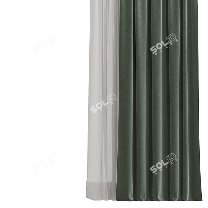 Retopologized Curtain Design 3D model image 3