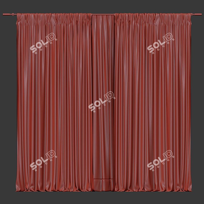 Refined Wave Curtain Design 3D model image 4