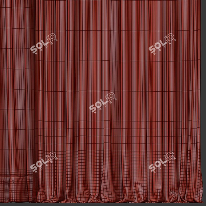 Refined Wave Curtain Design 3D model image 5