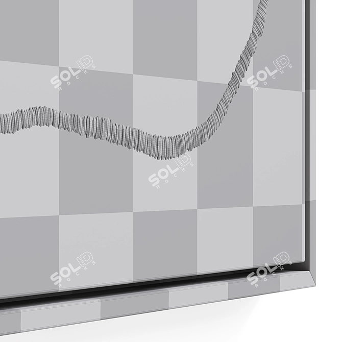 Linen Hand Embroidery Artwork, Perpetual 3D model image 6