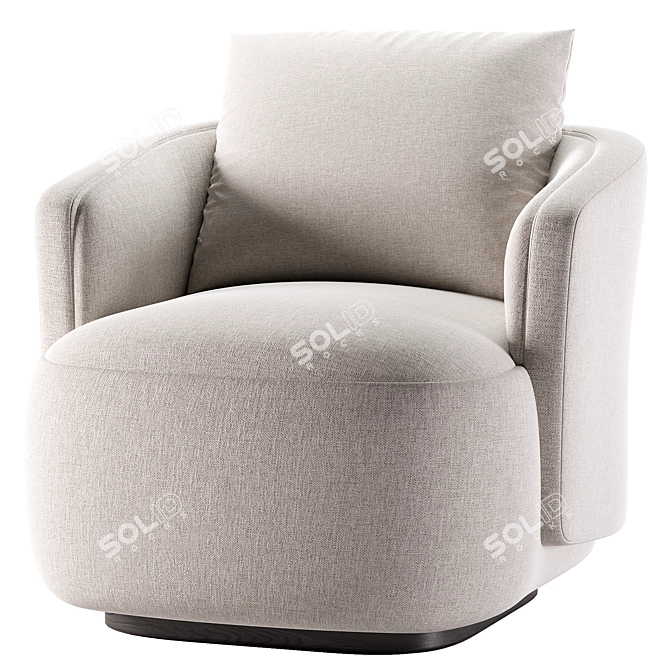 Elegant Caspia Armchair with Textures 3D model image 1