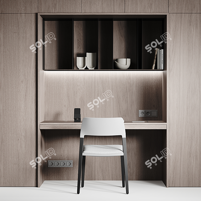 Modern Workspace Setup Kit 3D model image 2