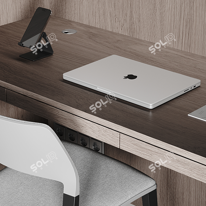 Modern Workspace Setup Kit 3D model image 4