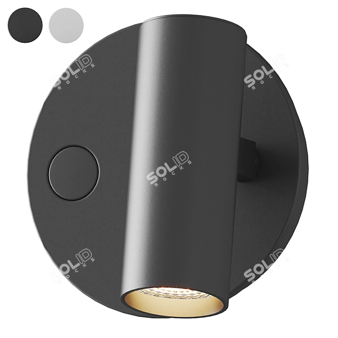 Sleek Aluminium LED Sconce 3D model image 1