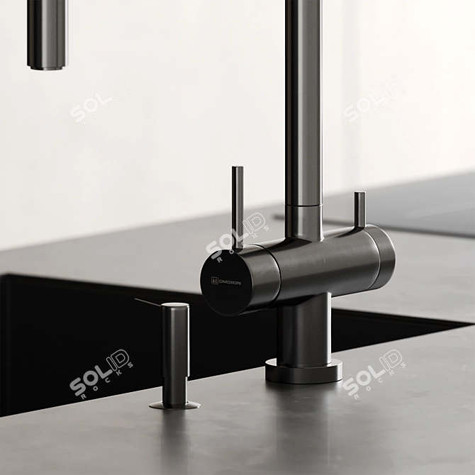 Modern Island Kitchen Renderings 3D model image 4