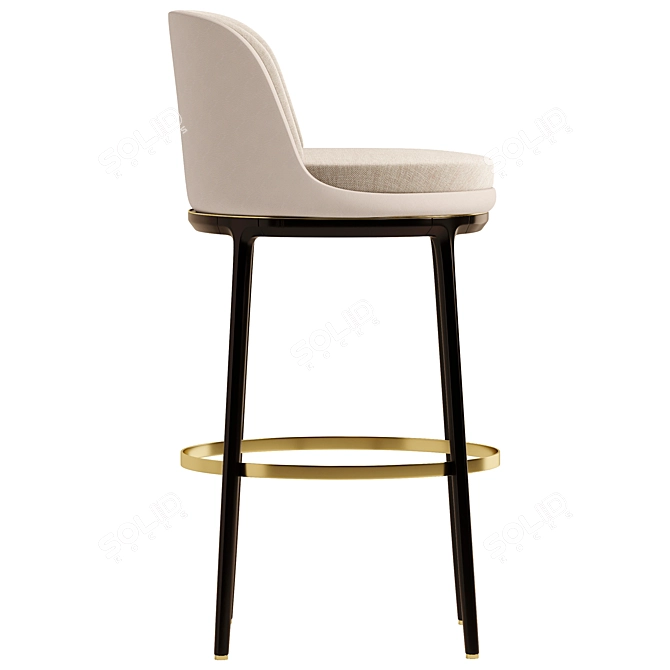 Hicks Bar Stool: Leather Comfort 3D model image 9