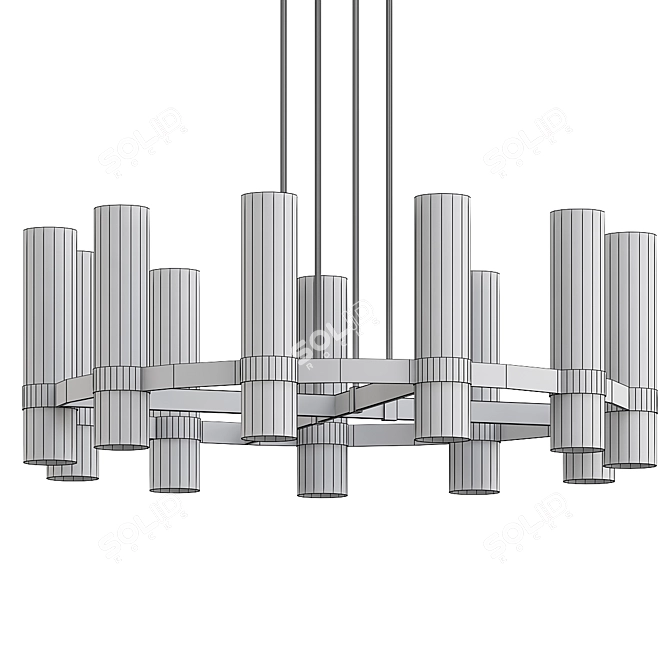Modern Chandelier Ashby 91cm Eco-Friendly 3D model image 3