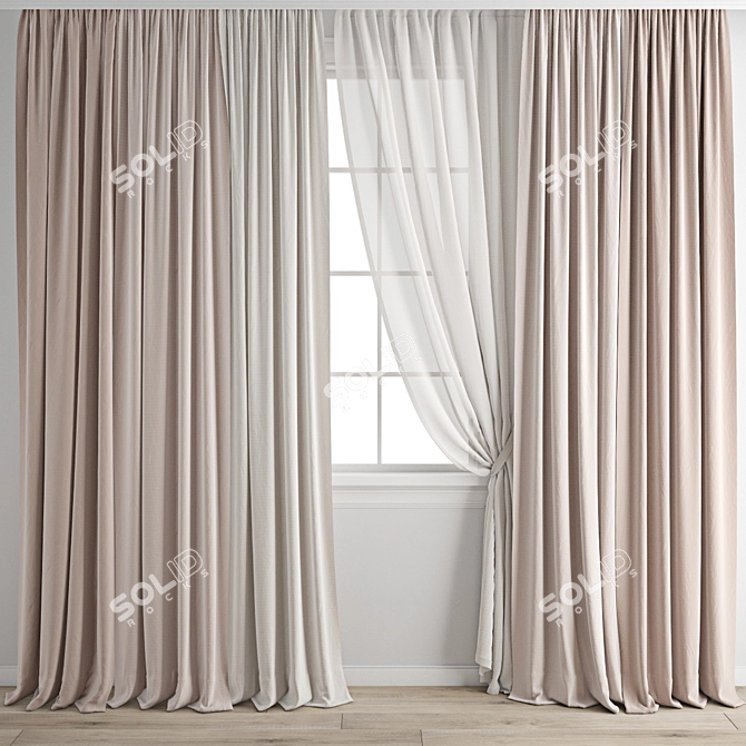 Exquisite Curtain Model Archive 3D model image 1