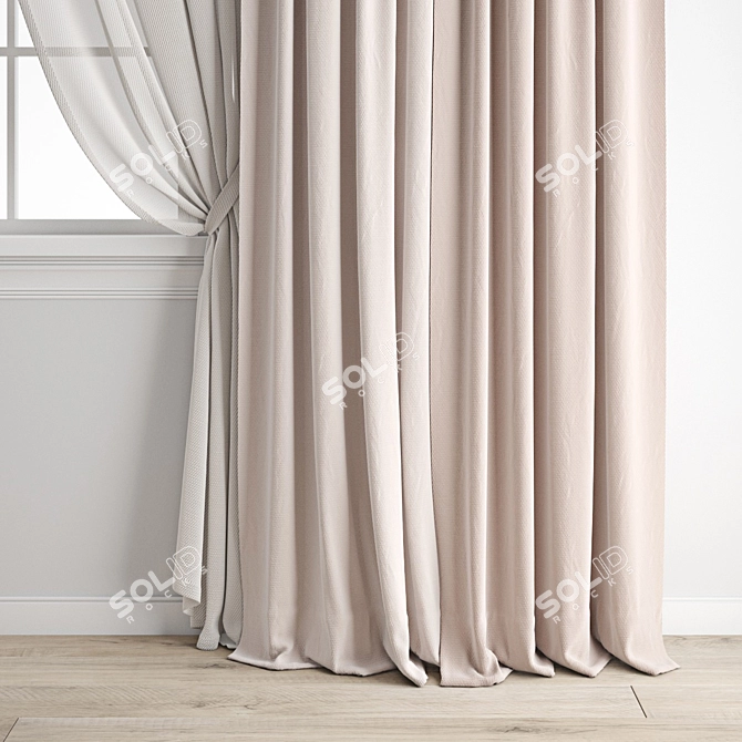 Exquisite Curtain Model Archive 3D model image 2