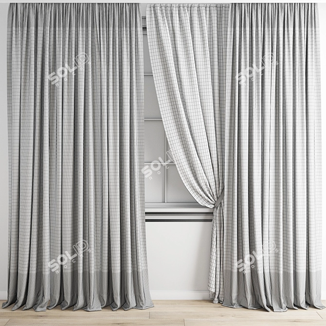 Exquisite Curtain Model Archive 3D model image 3