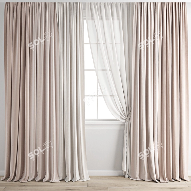 Exquisite Curtain Model Archive 3D model image 4