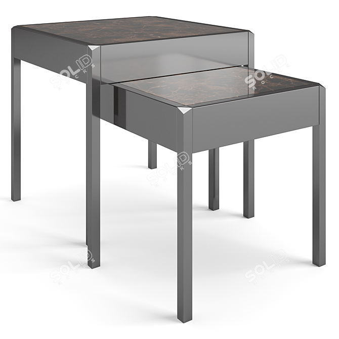 Trussardi Casa Band Tables Set 3D model image 4