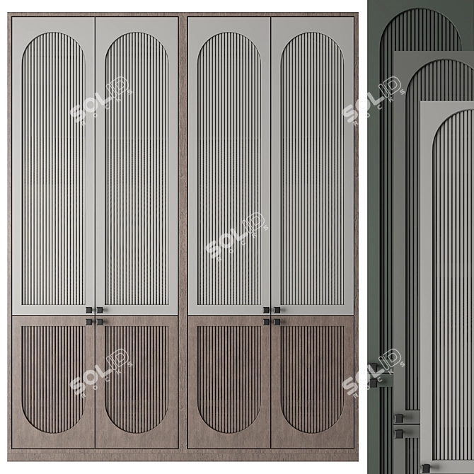 Modern 3D Wardrobe Models Collection 3D model image 1