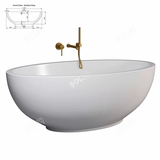 Elegant Mardan Bath Luxury Design 3D model image 2