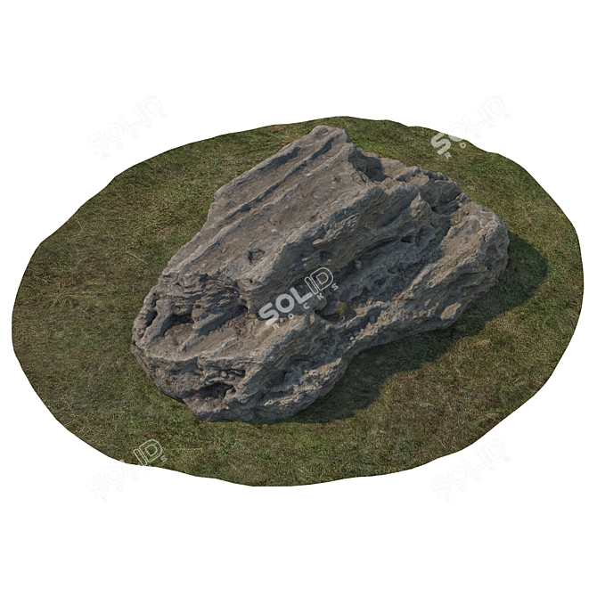 Park Landscape Stone Texture Kit 3D model image 4