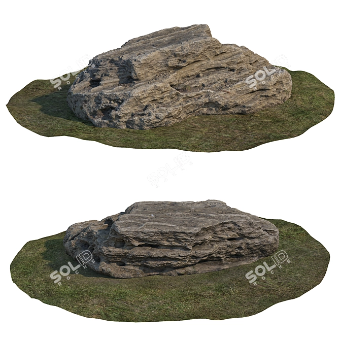 Park Landscape Stone Texture Kit 3D model image 5