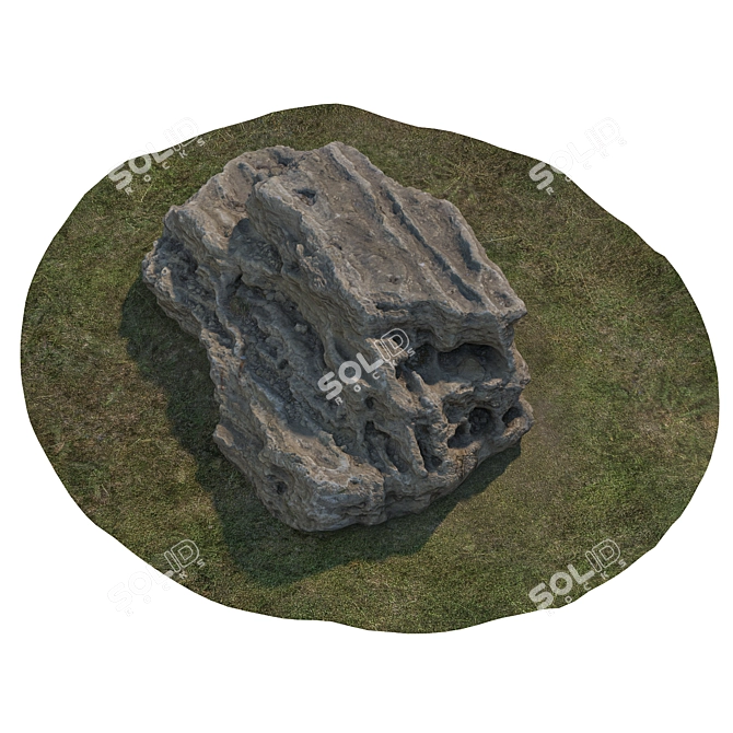 Park Landscape Stone Texture Kit 3D model image 1