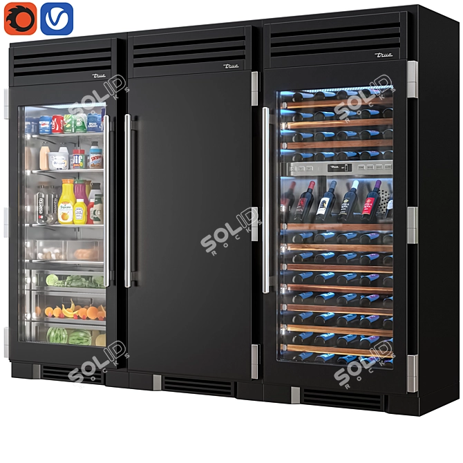 True 36" Refrigerator Column  Luxurious Freedom 3D model image 2