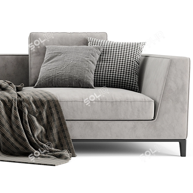 Modern Italian Chaise Longue Sofa 3D model image 4