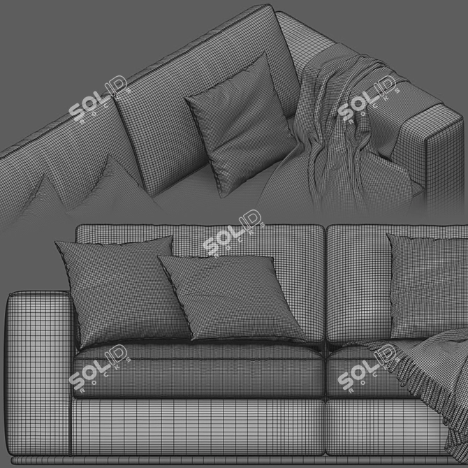 Formerin Hermes 2-Seater Sofa 3D model image 5