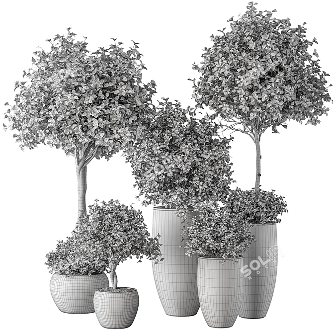 Urban Oasis Tree & Bush 3D model image 6