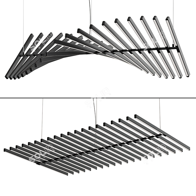 Modern Rhythm Pendant Lamp 3D model image 1