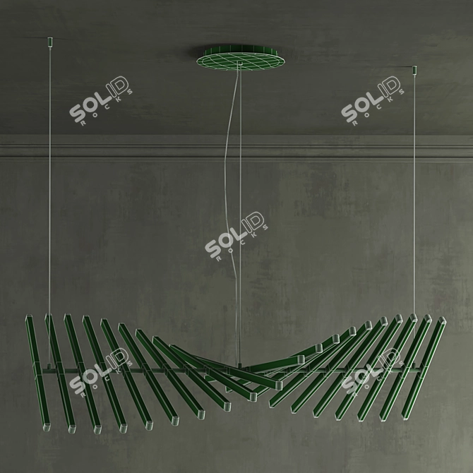 Modern Rhythm Pendant Lamp 3D model image 4