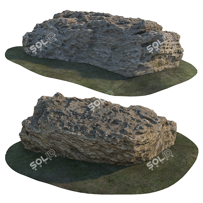 Landscape Feature Stone Kit 3D model image 2