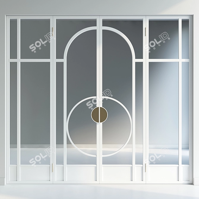 Dual Door Material Options 3D model image 2